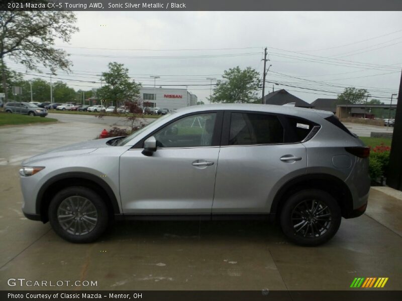 Sonic Silver Metallic / Black 2021 Mazda CX-5 Touring AWD