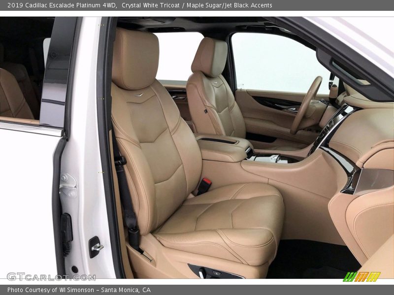 Crystal White Tricoat / Maple Sugar/Jet Black Accents 2019 Cadillac Escalade Platinum 4WD