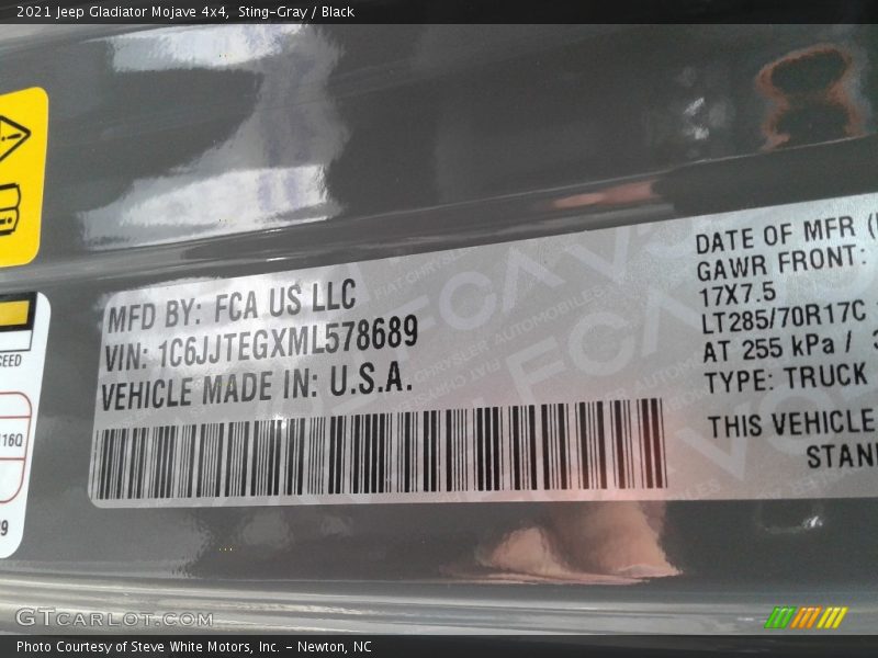 Sting-Gray / Black 2021 Jeep Gladiator Mojave 4x4