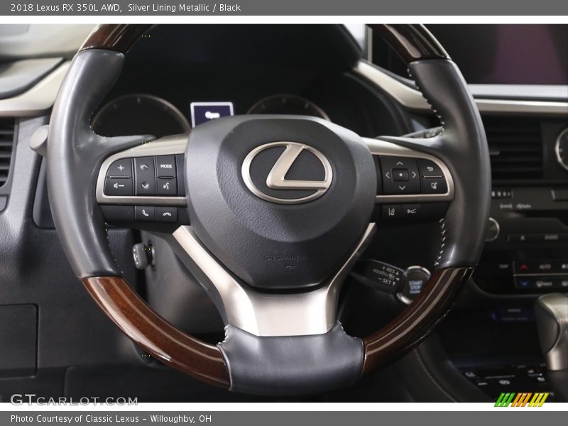 Silver Lining Metallic / Black 2018 Lexus RX 350L AWD