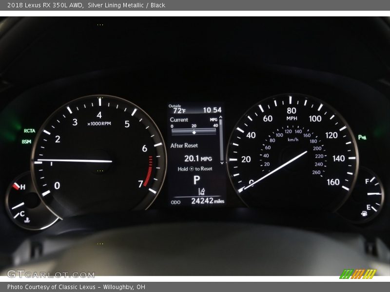 Silver Lining Metallic / Black 2018 Lexus RX 350L AWD