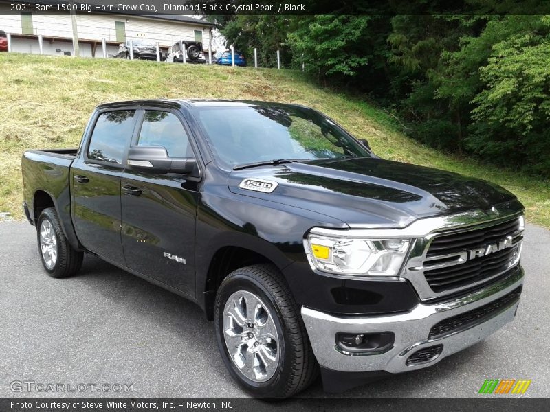 Diamond Black Crystal Pearl / Black 2021 Ram 1500 Big Horn Crew Cab