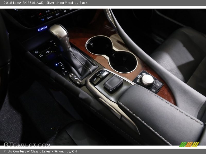Silver Lining Metallic / Black 2018 Lexus RX 350L AWD