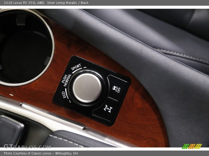 Silver Lining Metallic / Black 2018 Lexus RX 350L AWD