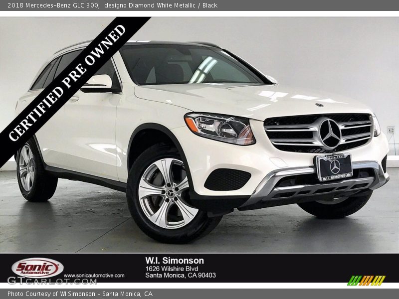 designo Diamond White Metallic / Black 2018 Mercedes-Benz GLC 300
