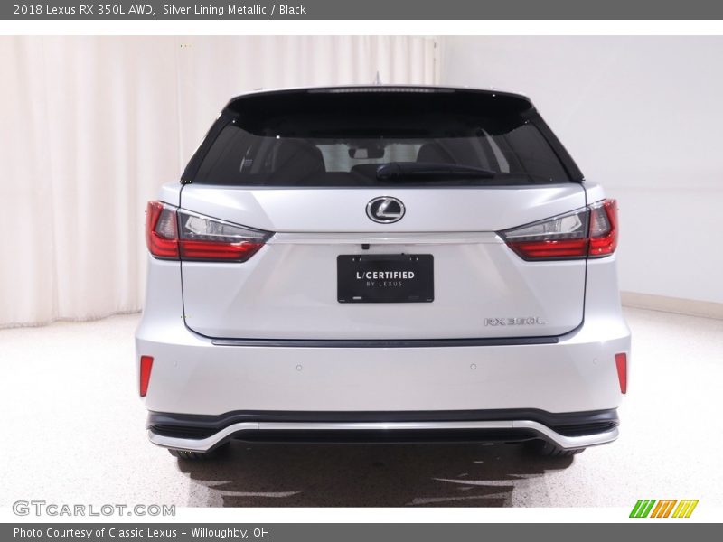 Silver Lining Metallic / Black 2018 Lexus RX 350L AWD