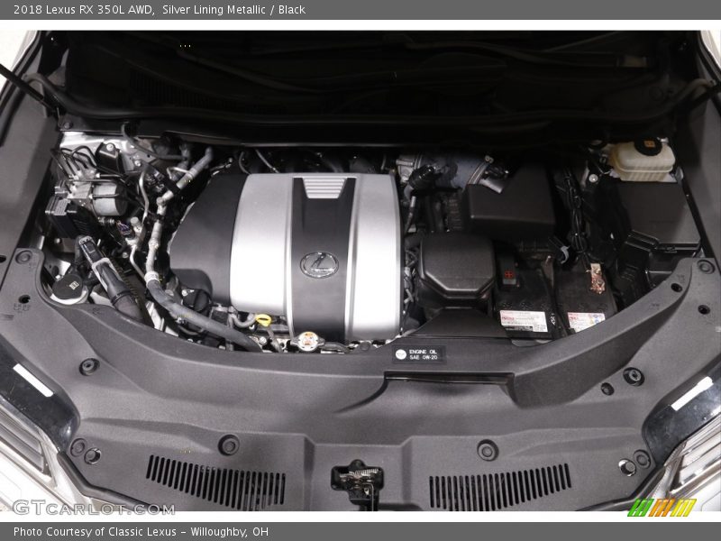 Silver Lining Metallic / Black 2018 Lexus RX 350L AWD