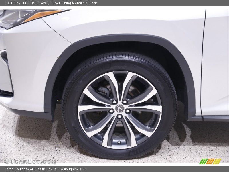 Silver Lining Metallic / Black 2018 Lexus RX 350L AWD
