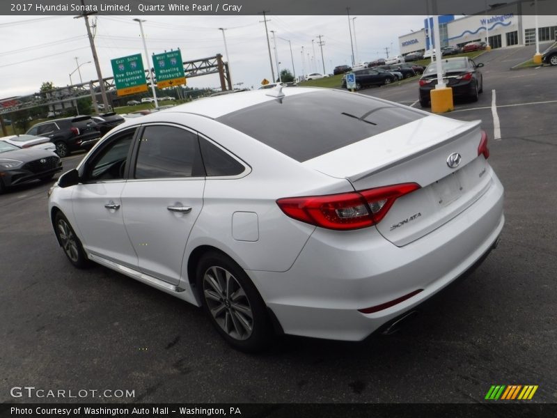 Quartz White Pearl / Gray 2017 Hyundai Sonata Limited