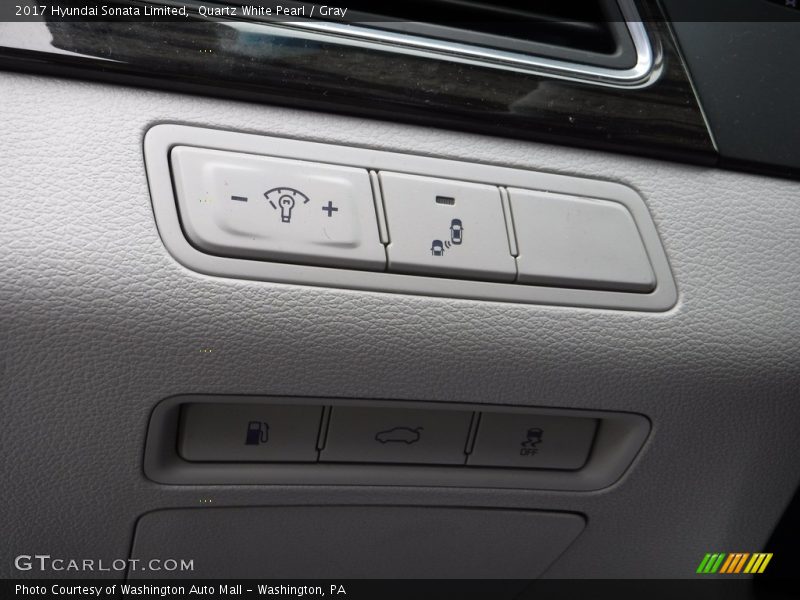 Quartz White Pearl / Gray 2017 Hyundai Sonata Limited