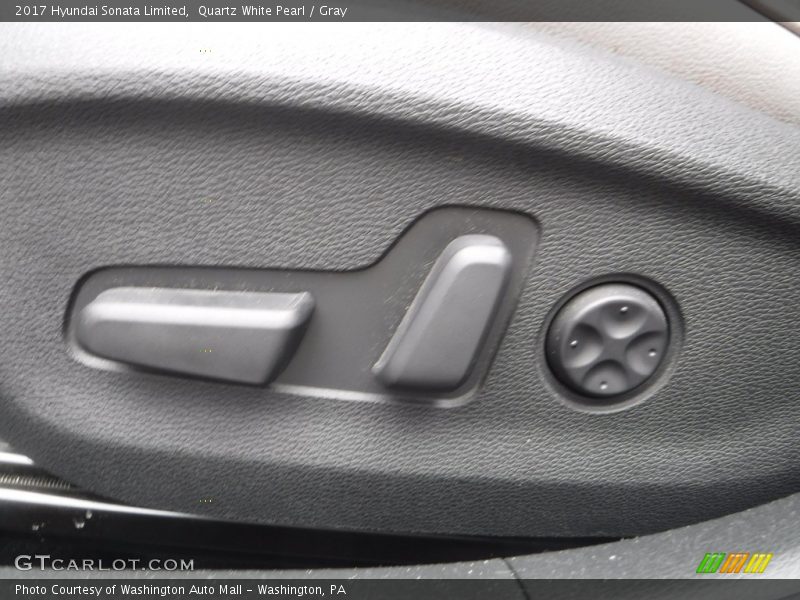 Quartz White Pearl / Gray 2017 Hyundai Sonata Limited