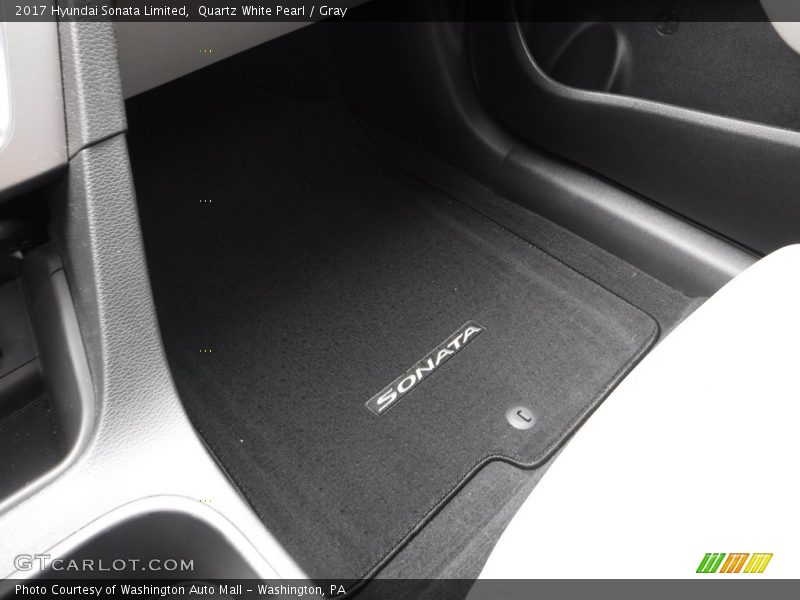 Quartz White Pearl / Gray 2017 Hyundai Sonata Limited