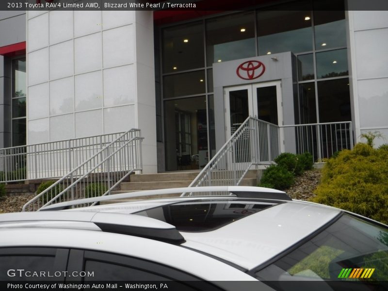Blizzard White Pearl / Terracotta 2013 Toyota RAV4 Limited AWD