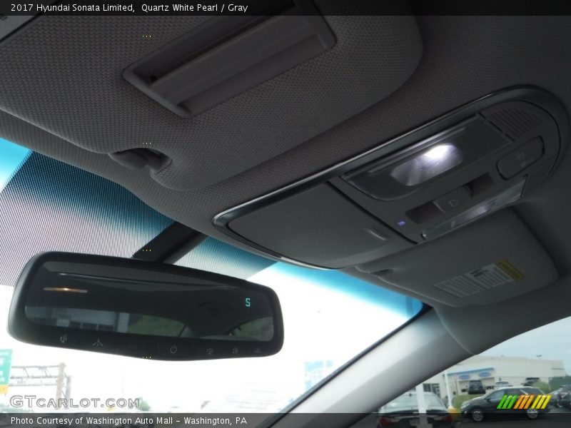 Quartz White Pearl / Gray 2017 Hyundai Sonata Limited