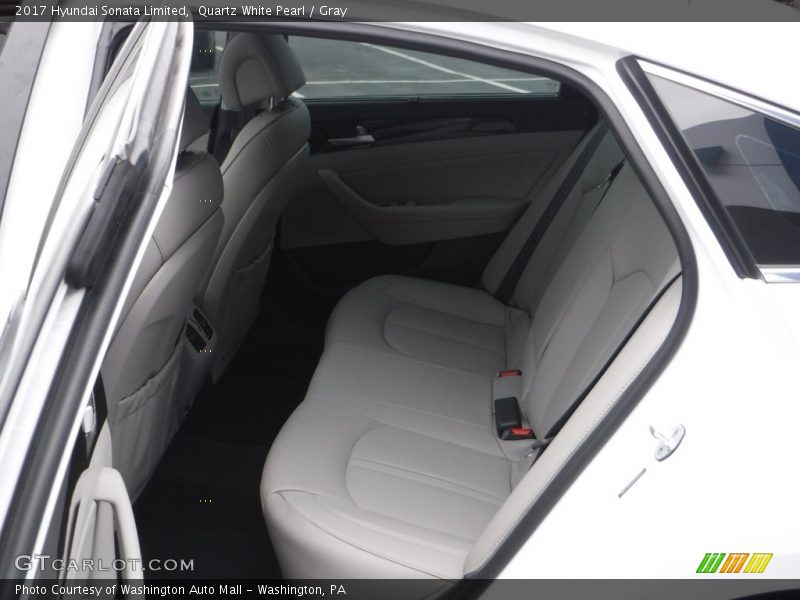 Quartz White Pearl / Gray 2017 Hyundai Sonata Limited