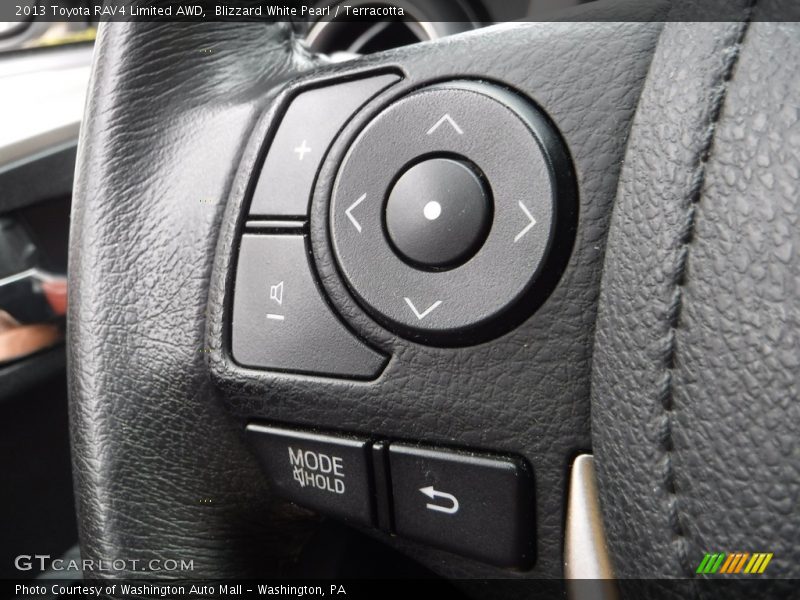 Blizzard White Pearl / Terracotta 2013 Toyota RAV4 Limited AWD