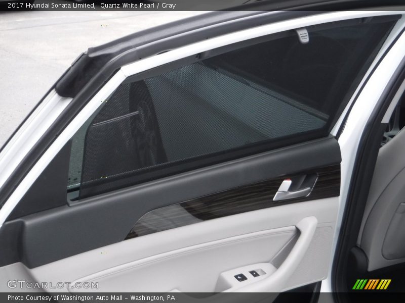 Quartz White Pearl / Gray 2017 Hyundai Sonata Limited