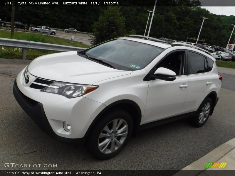 Blizzard White Pearl / Terracotta 2013 Toyota RAV4 Limited AWD