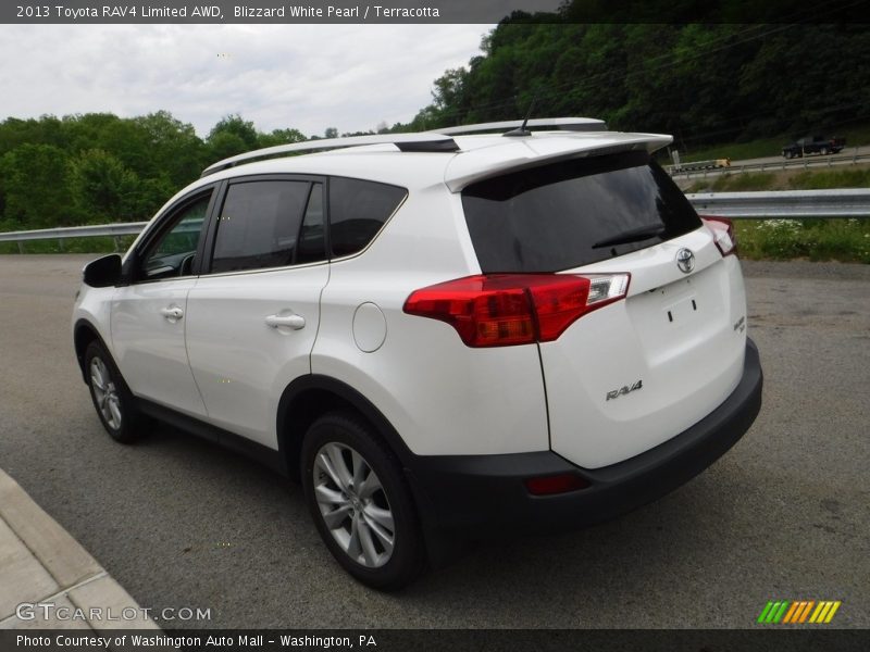 Blizzard White Pearl / Terracotta 2013 Toyota RAV4 Limited AWD