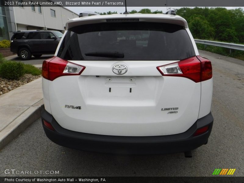 Blizzard White Pearl / Terracotta 2013 Toyota RAV4 Limited AWD
