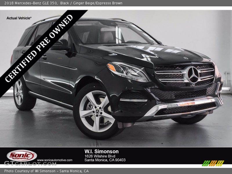 Black / Ginger Beige/Espresso Brown 2018 Mercedes-Benz GLE 350