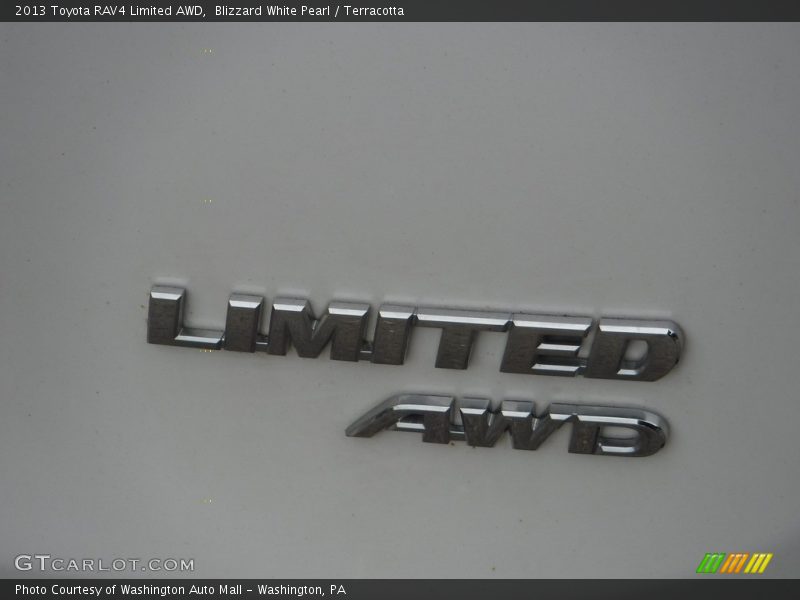 Blizzard White Pearl / Terracotta 2013 Toyota RAV4 Limited AWD