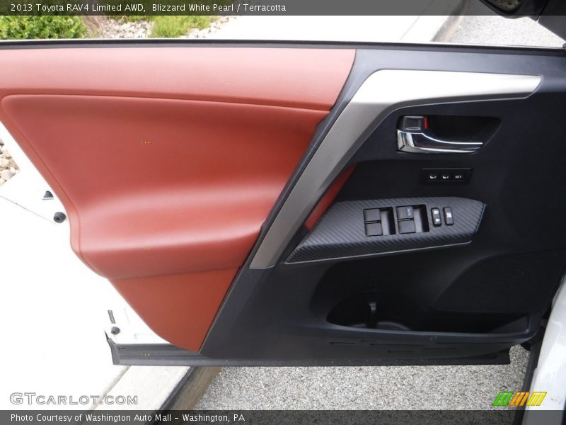Blizzard White Pearl / Terracotta 2013 Toyota RAV4 Limited AWD