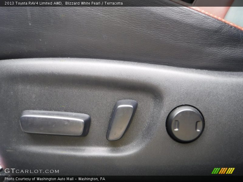 Blizzard White Pearl / Terracotta 2013 Toyota RAV4 Limited AWD