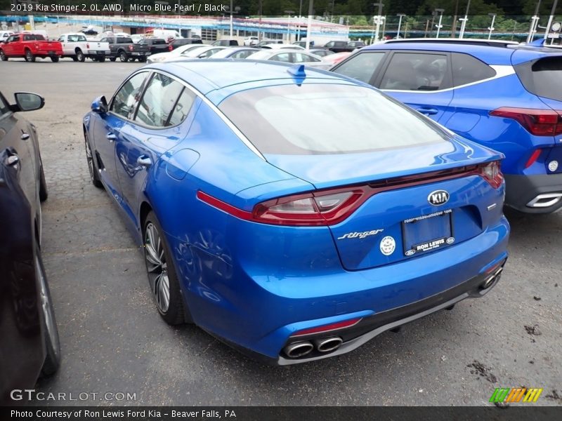 Micro Blue Pearl / Black 2019 Kia Stinger 2.0L AWD