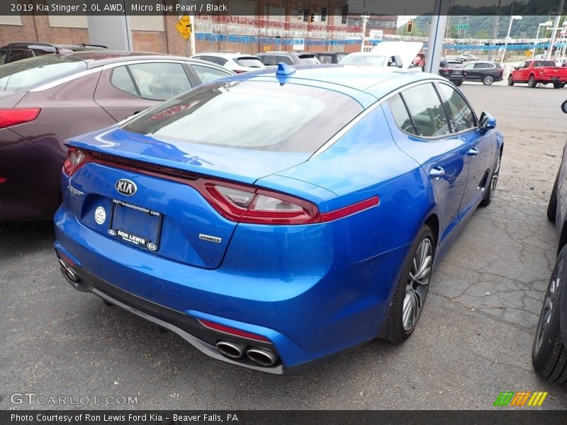 Micro Blue Pearl / Black 2019 Kia Stinger 2.0L AWD