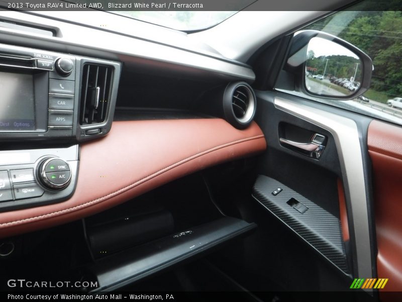 Blizzard White Pearl / Terracotta 2013 Toyota RAV4 Limited AWD