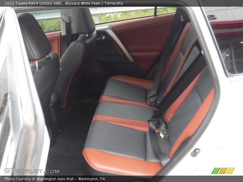 Blizzard White Pearl / Terracotta 2013 Toyota RAV4 Limited AWD