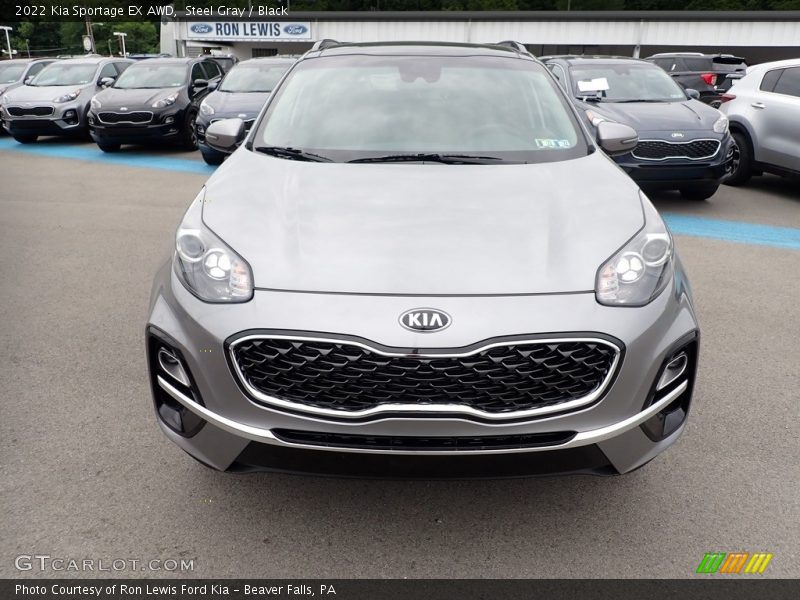 Steel Gray / Black 2022 Kia Sportage EX AWD