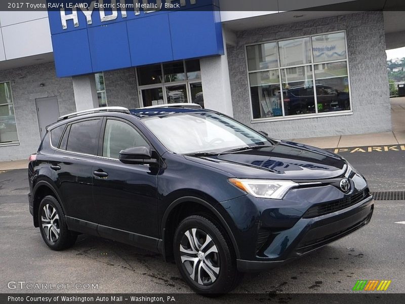 Electric Storm Metallic / Black 2017 Toyota RAV4 LE AWD