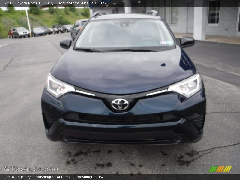 Electric Storm Metallic / Black 2017 Toyota RAV4 LE AWD