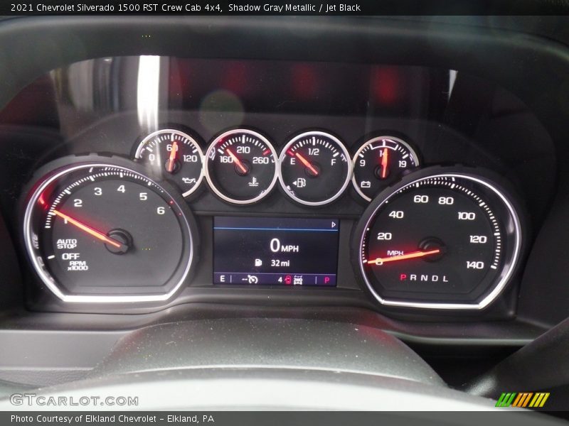 Shadow Gray Metallic / Jet Black 2021 Chevrolet Silverado 1500 RST Crew Cab 4x4
