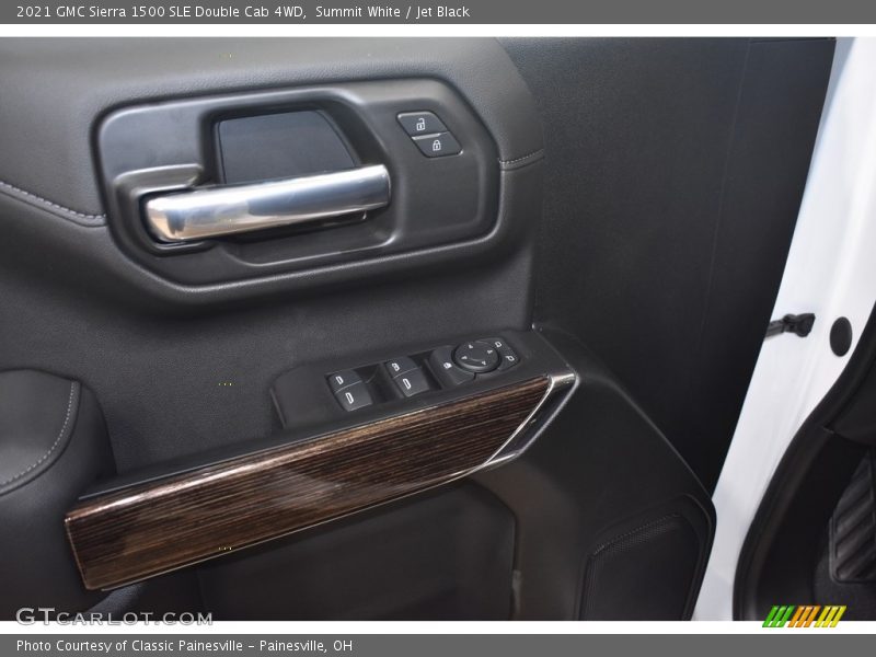 Summit White / Jet Black 2021 GMC Sierra 1500 SLE Double Cab 4WD