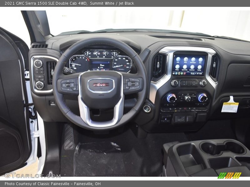 Summit White / Jet Black 2021 GMC Sierra 1500 SLE Double Cab 4WD
