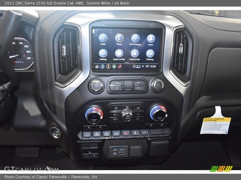 Summit White / Jet Black 2021 GMC Sierra 1500 SLE Double Cab 4WD