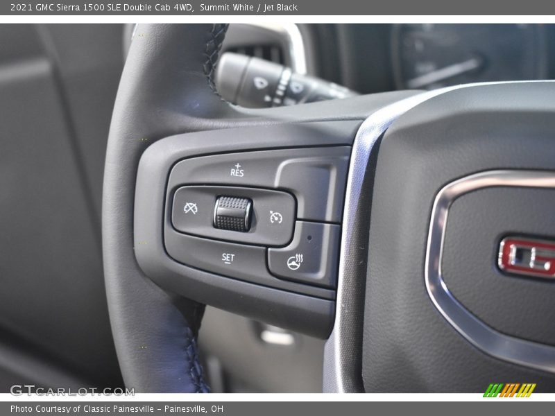 Summit White / Jet Black 2021 GMC Sierra 1500 SLE Double Cab 4WD