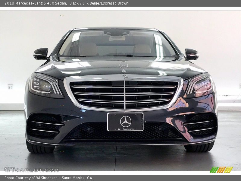 Black / Silk Beige/Espresso Brown 2018 Mercedes-Benz S 450 Sedan
