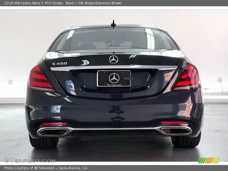 Black / Silk Beige/Espresso Brown 2018 Mercedes-Benz S 450 Sedan