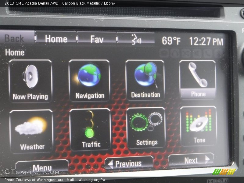 Carbon Black Metallic / Ebony 2013 GMC Acadia Denali AWD