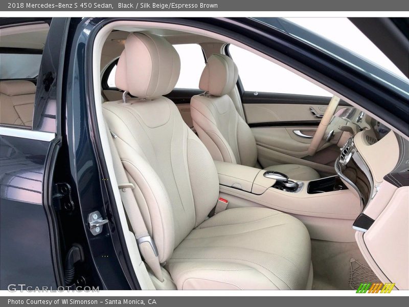 Black / Silk Beige/Espresso Brown 2018 Mercedes-Benz S 450 Sedan