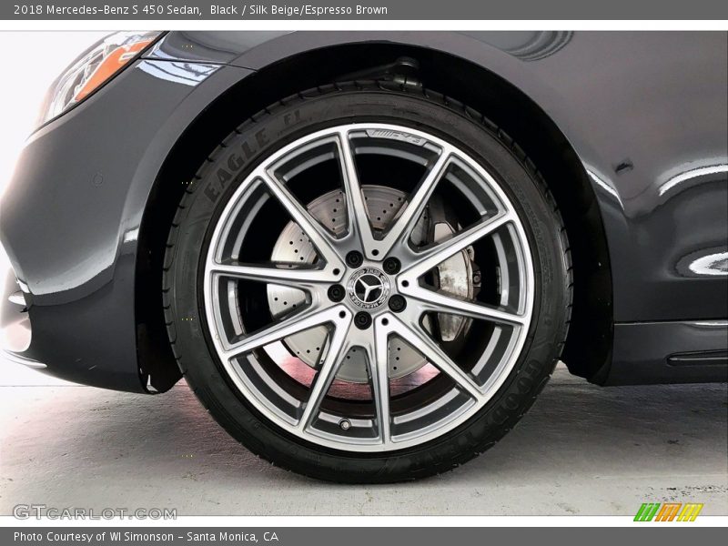 Black / Silk Beige/Espresso Brown 2018 Mercedes-Benz S 450 Sedan