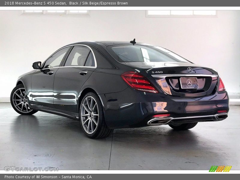 Black / Silk Beige/Espresso Brown 2018 Mercedes-Benz S 450 Sedan