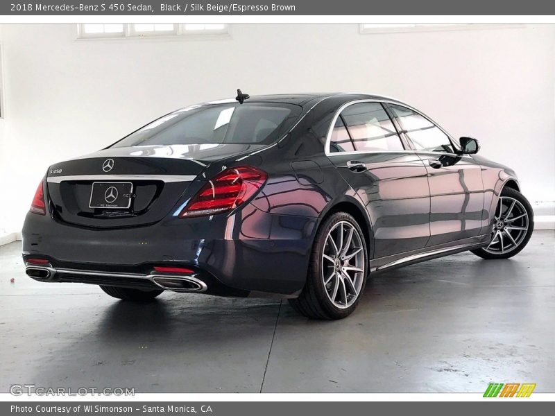 Black / Silk Beige/Espresso Brown 2018 Mercedes-Benz S 450 Sedan