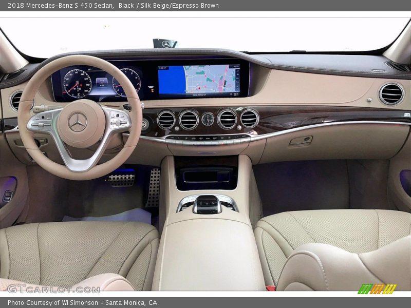 Black / Silk Beige/Espresso Brown 2018 Mercedes-Benz S 450 Sedan