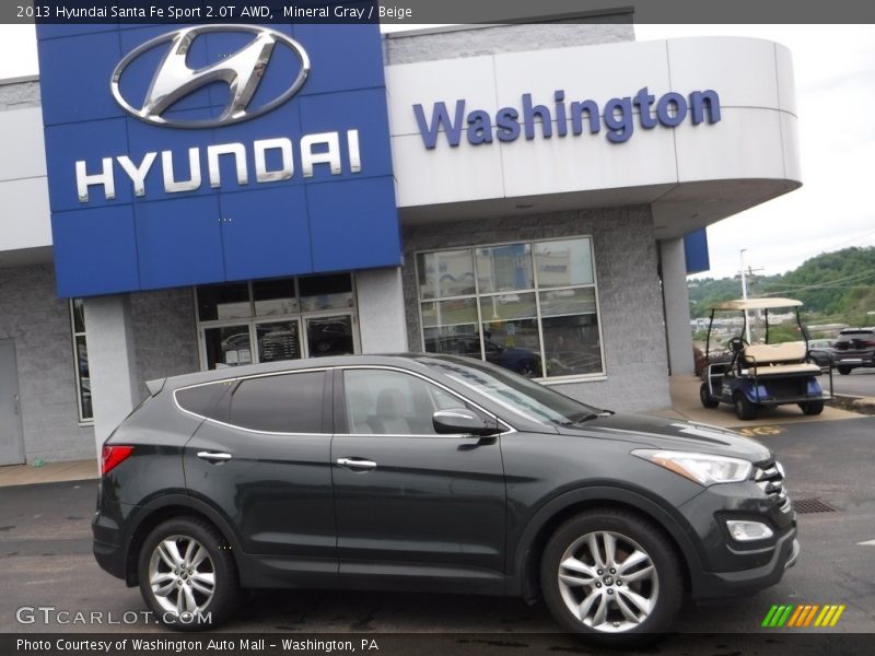 Mineral Gray / Beige 2013 Hyundai Santa Fe Sport 2.0T AWD
