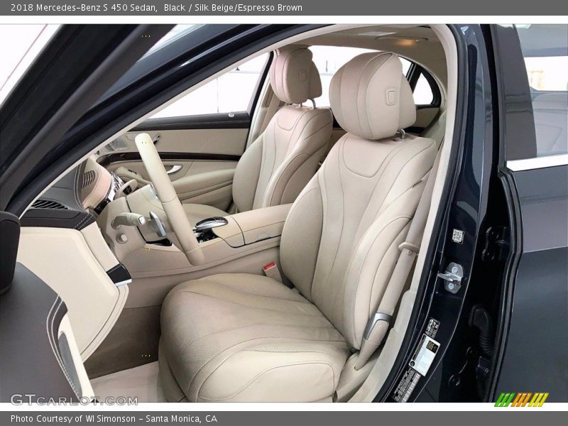 Black / Silk Beige/Espresso Brown 2018 Mercedes-Benz S 450 Sedan